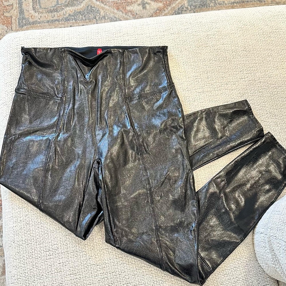 SPANX Glossy Black Leggings